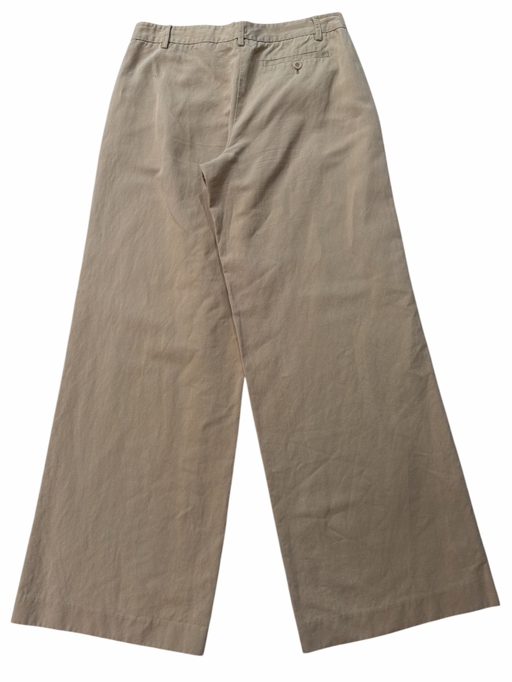 Isda & Co Wide Leg Khaki Linen and Cotton BlendTrousers